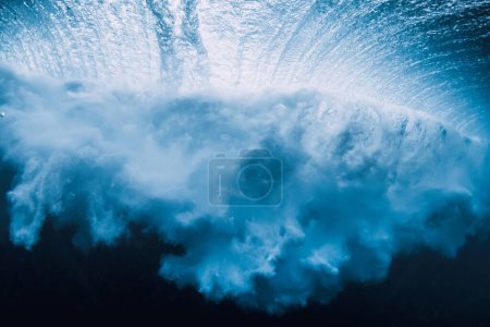 Photo for Wave underwater breaking in ocean. Underwater textures - Royalty Free Image