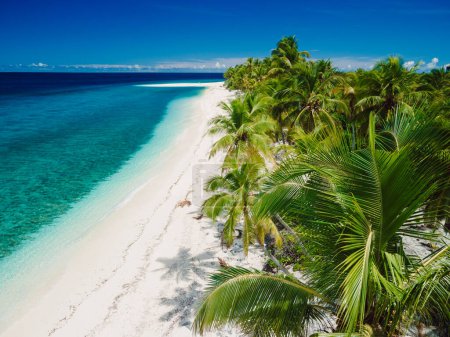 Foto de Maldivas islas océano playa tropical con palmeras - Imagen libre de derechos