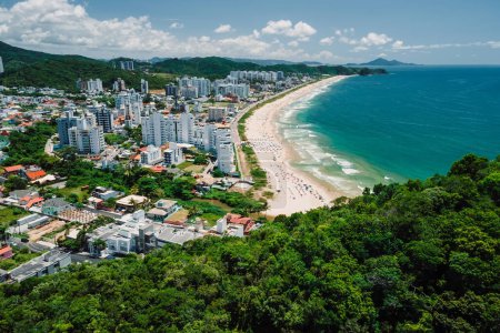 Photo for Balneario Camboriu in Brazil and sandy beach with ocean - Royalty Free Image