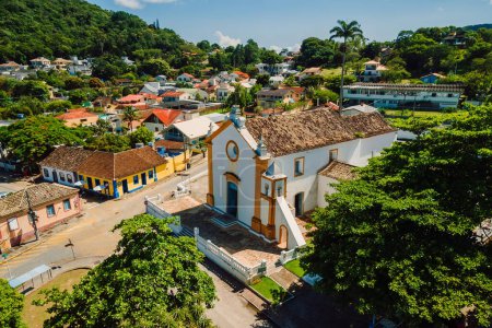 Church of Our Lady of Needs in Santo Antonio de Lisboa, Florianopolis, Brazil. One of the main tourists destination in south region. Church of Our Lady of Needs in Santo Antonio de Lisboa