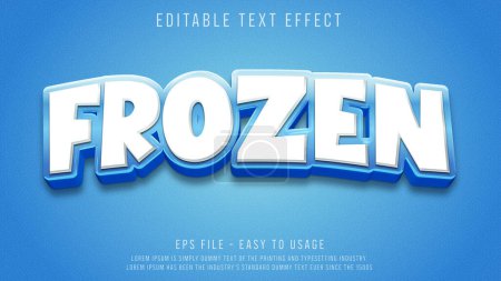 Illustration for Frozen editable text effect - Royalty Free Image