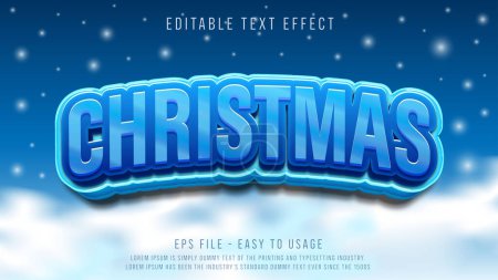 Ilustración de Christmast efecto de texto 3d - Imagen libre de derechos