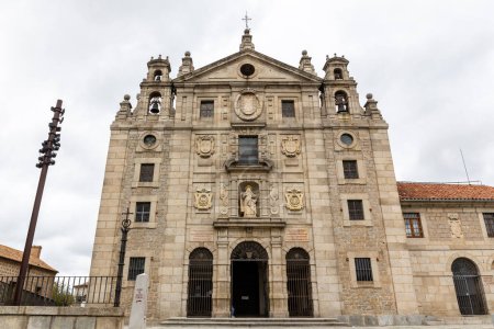 Photo for Avila, Spain, 07.10.21. Church and birthplace of Saint Teresa of Jesus in Avila, Spain, exterior front view with baroque facade. - Royalty Free Image