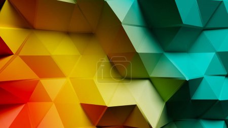 Photo for 3d render, Abstract futuristic polygonal pattern background, Modern wall - Royalty Free Image