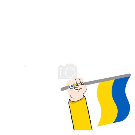 Téléchargez les illustrations : Drapeau national du pays Ukraine (bleu, jaune), indépendance ou patriotisme, Stop à la guerre, Modèle pour la liberté, la démocratie ou les droits de l'environnement - en licence libre de droit