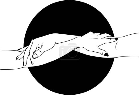Photo for Hand-drawn vector illustration of human hands - Royalty Free Image