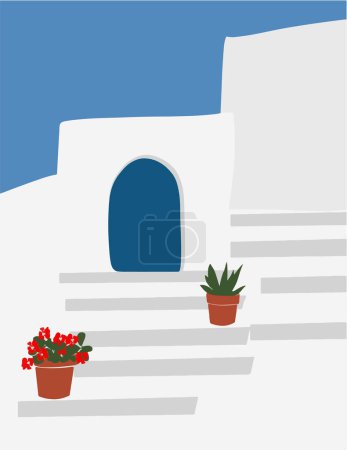 Photo for Vector illustration of greek style building - Royalty Free Image