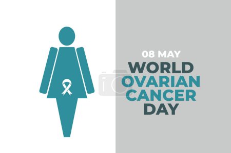 Día Mundial del Cáncer de Ovario. Conveniente para la tarjeta de felicitación, el cartel y la bandera.