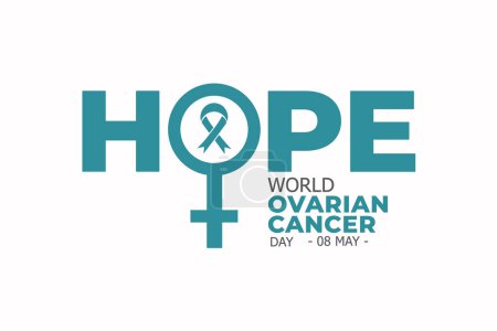 Welttag des Eierstockkrebses. Geeignet für Grußkarte, Poster und Banner.