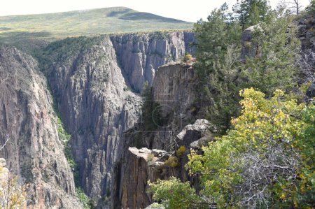 Foto de Vista en el Cañón Negro del Parque Nacional Gunnison en Colorado - Imagen libre de derechos