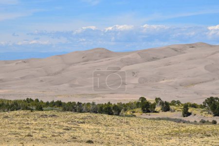 Foto de Vista en el Parque Nacional Great Sand Dunes en Colorado - Imagen libre de derechos