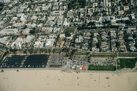 Venice beach Los Angeles California LA Summer Blue Aerial. Foto de alta calidad