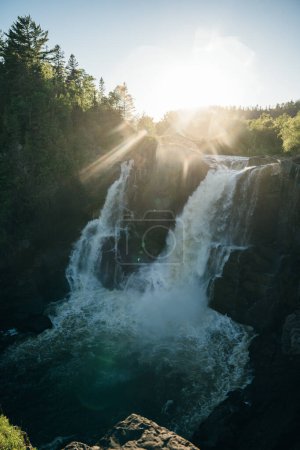 High Falls on the Pigeon River, the border between Ontario, Canada and Minnesota, United States. High quality photo