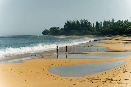 Téléchargez les photos : Tunnels Beach, kauai, hawaii, États-Unis - septembre 2022. Photo de haute qualité - en image libre de droit