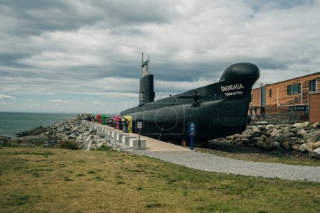 Photo for Onondaga submarine at the Pointe au Pere historical site near Rimouski, Quebec - sep 2022. High quality photo - Royalty Free Image
