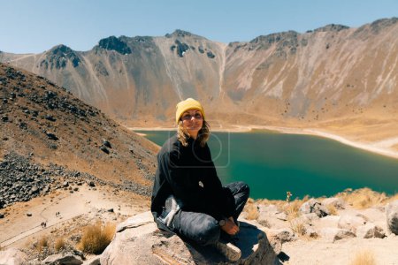 View inside of Volcano Nevado de Toluca National park with lakes inside the crater. landscape near of Mexico City . High quality photo