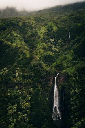 Mount Waialeale known as the wettest spot on Earth, Kauai, Hawaii. High quality photo
