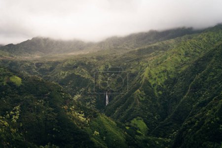 Mount Waialeale known as the wettest spot on Earth, Kauai, Hawaii. High quality photo