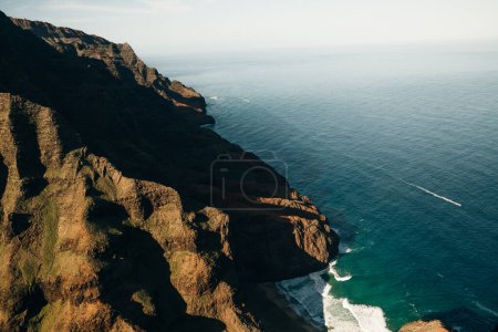 Amazing view of the Kalalau Valley and the Na Pali coast in Kauai. High quality photo