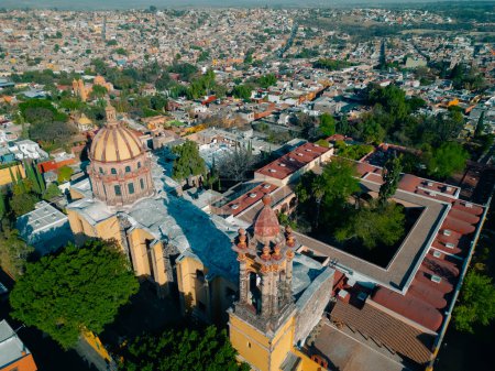 Panoramic aerial view of San Miguel de Allende, mexico.