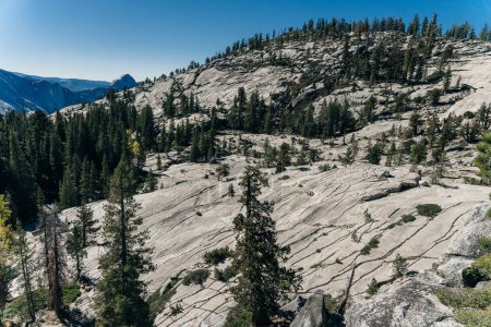 Scenic view on the Yosemite National Park from Olmsted Point, USA - sep 2022. High quality photo