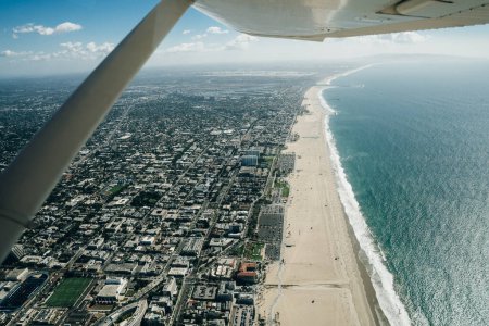 Venice beach Los Angeles Californie LA Summer Blue Aerial. Photo de haute qualité
