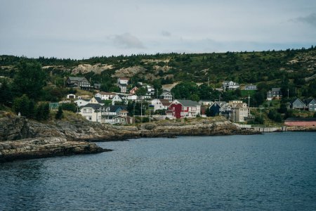 Brigus, Newfoundland, Canada: Small fishing village on a calm, grey day. High quality photo