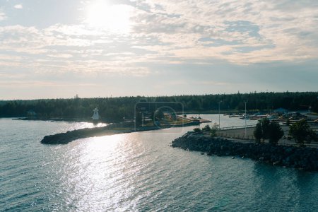 Hafen in South Baymouth Kanada - Mai 2023. Hochwertiges Foto