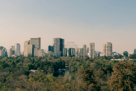  Mexico - fev 2022 panoramic view from Chapultepec to Mexico city. High quality photo