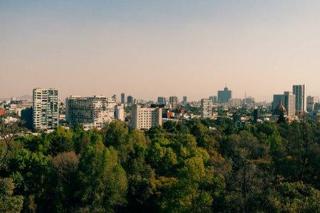 Téléchargez les photos : Mexique - février 2022 vue panoramique de Chapultepec à Mexico. Photo de haute qualité - en image libre de droit