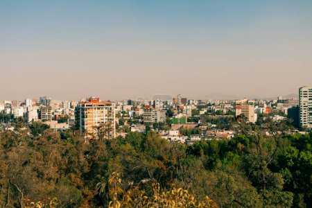  Mexico - fev 2022 panoramic view from Chapultepec to Mexico city. High quality photo