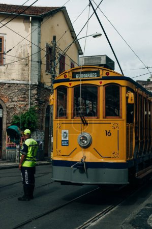 Photo for RIO DE JANEIRO - BRAZIL - september 12th 2023 A Santa Teresa tram heading back to Centro distric. High quality photo - Royalty Free Image