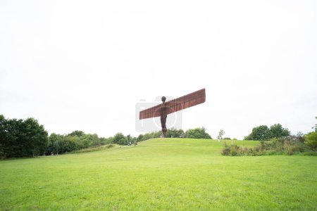 The angel of the north a steel sculpture stand alone at Newcastle Upon Tyne, UK. High quality photo