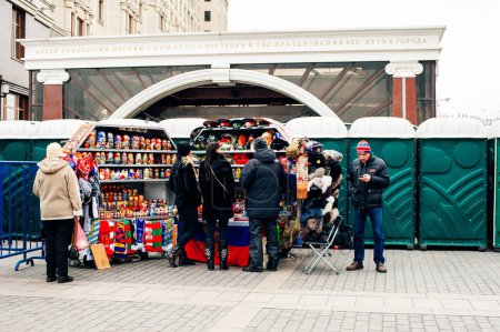 Photo for Russia, moskow - november 12th 2022 selling nesting dolls on the street. High quality photo - Royalty Free Image