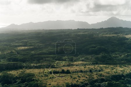 réservoir de kapaia. vue aérienne à Kauai, Hawaï. Photo de haute qualité