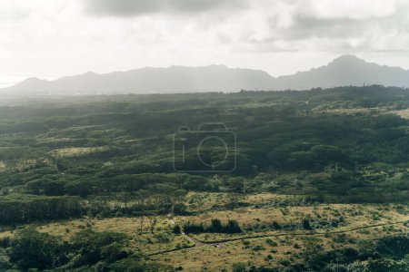 embalse de kapaia. vista aérea en Kauai, Hawaii. Foto de alta calidad