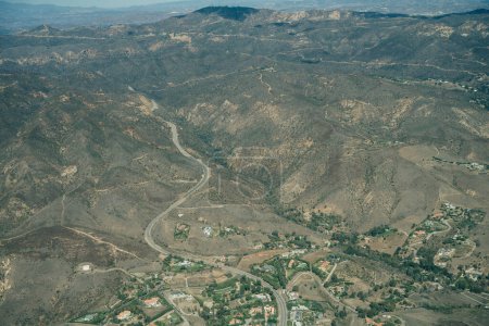 vue aérienne sur les collines de Los Angeles en Californie. Photo de haute qualité
