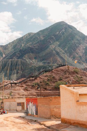 The town of Purmamarca in the Province of Jujuy in Argentina, South america - mar 2th 2024. High quality photo