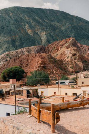 The town of Purmamarca in the Province of Jujuy in Argentina, South america - mar 2th 2024. High quality photo