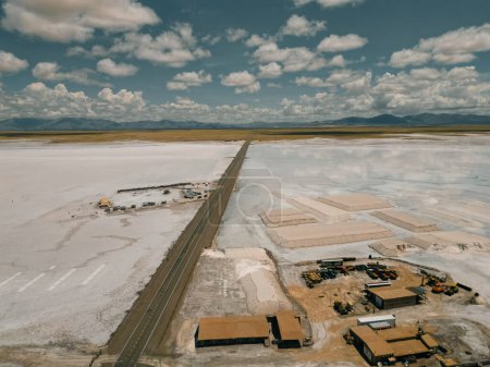 Foto de Salinas Grandes en Argentina Andes es un desierto de sal en la provincia de Jujuy. Foto de alta calidad - Imagen libre de derechos