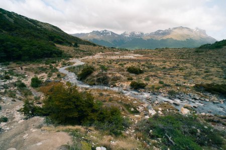 Trek to Laguna Esmeralda in southern Argentina close to Ushuaia in Patagonia - dec 2th 2023. High quality photo