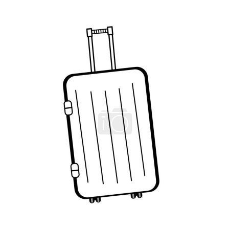 Illustration for Concept of travel in summer and holiday. Luggage. Travel suitcase on White background. - Royalty Free Image