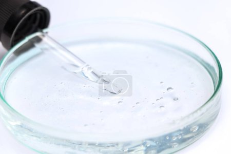 Photo for White liquid or raw material for skin care product, Serum products or natural chemical - Royalty Free Image