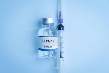 HEPARIN in a vial, Chemicals used in medicine or laboratory 