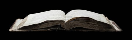 Photo for Old book isolated on black background - Royalty Free Image