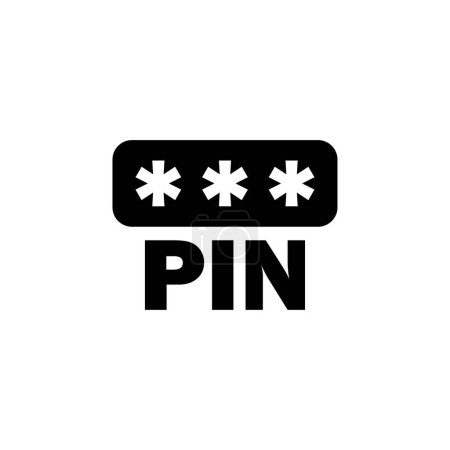 Foto de Contraseña Pin icono de vector plano. Símbolo sólido simple aislado sobre fondo blanco - Imagen libre de derechos