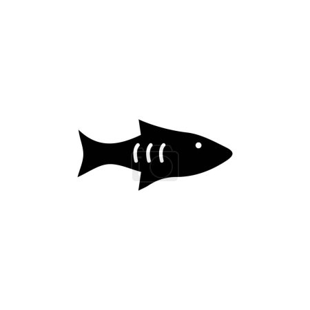 Foto de Icono de vector plano de pescado. Símbolo sólido simple aislado sobre fondo blanco - Imagen libre de derechos