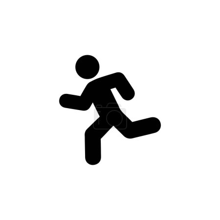 Foto de Hombre corriendo icono de vector plano. Símbolo sólido simple aislado sobre fondo blanco - Imagen libre de derechos