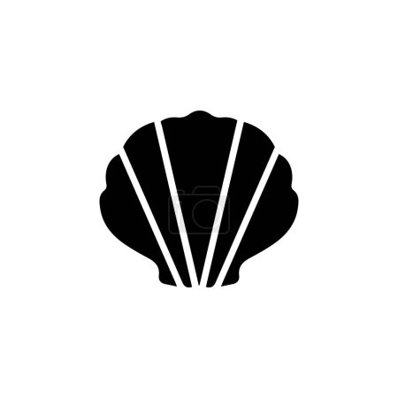 Foto de Shell icono de vector plano. Símbolo sólido simple aislado sobre fondo blanco - Imagen libre de derechos