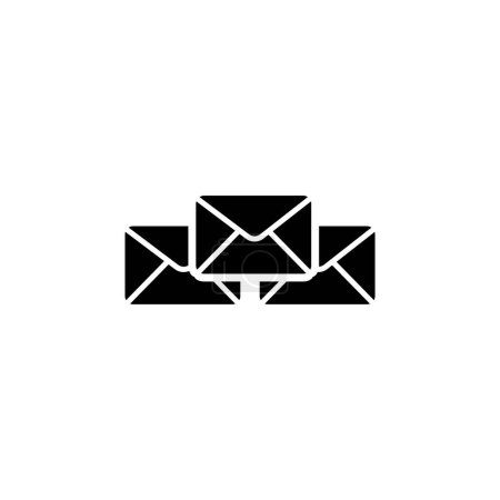 Foto de Envolvente Mail icono de vector plano. Símbolo sólido simple aislado sobre fondo blanco - Imagen libre de derechos